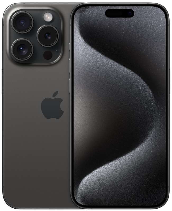 Apple iPhone 15 Pro, 512 ГБ  (2 nano sim), титановый черный 1