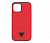 Чехол Guess Saffiano Triangle metal logo для iPhone 12 Pro Max, красный